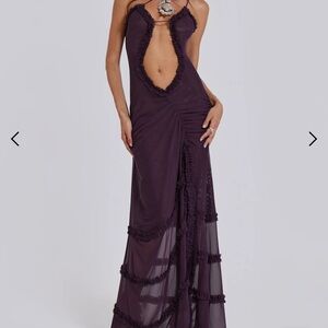 Jaded London Fatale Maxi Dress in Dusk